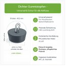 2er Set Abflussstöpsel 43,5mm Waschbeckenstopfen Ablaufstopfen Stöpsel