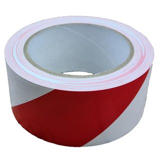 PVC-Warnband rot-weiß 50mmx33m