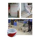 Warnband Markierungsband Rot Weiß PVC Selbstklebend Absperrband 50mm x 33m
