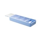 Tablettenmörser Tablettenteiler Tablettenbox Medikamentenbox blau 3 Stück