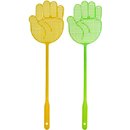Fliegenklatsche Hand 2er Set grün/ gelb