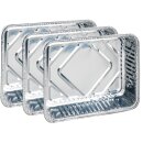 AUFLAUFFORM 3 Stück Alu Schale Grillschalen 20 x 15...