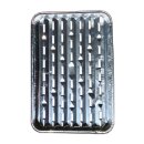Grillschale Aluschale Grillpfanne Auflaufform Rechteckig 3er Set Silber Grill