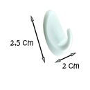 Kunststoff weiß Klebehaken oval selbstklebend...