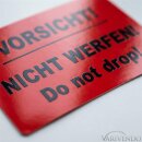 Aufkleber Hinweisaufkleber Achtung Vorsicht...