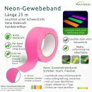 Klebeband Gewebeband Panzerband Markierungsband UV-Tape Schwarzlicht Pink 19mm