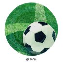 10 Teller, Pappe rund Ø 23 cm Fußball
