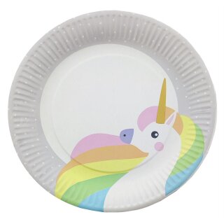 Pappteller Geburtstagsteller Partyteller Pappgeschir Einhornparty Einhorn Unicorn Mädchen Mädchengeburtstag Party Feier Mottoparty Plastikfrei