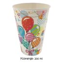 10 Trinkbecher, Pappe, 0,2 l Fete