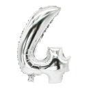 silber 4 Ballons Dekoration Mottoparty Feier Luftballons...