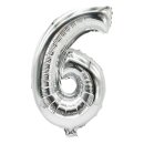 silber 6 Ballons Dekoration Mottoparty Feier Luftballons...