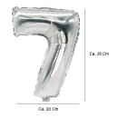 silber 7 Ballons Dekoration Mottoparty Feier Luftballons...