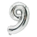 silber 9 Ballons Dekoration Mottoparty Feier Luftballons...