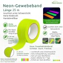Gewebeband Neon Gelb 10 mm x 25 m Panzertape UV-Aktiv Warnband Markierband