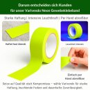 Gewebeband Neon Gelb 10 mm x 25 m Panzertape UV-Aktiv Warnband Markierband