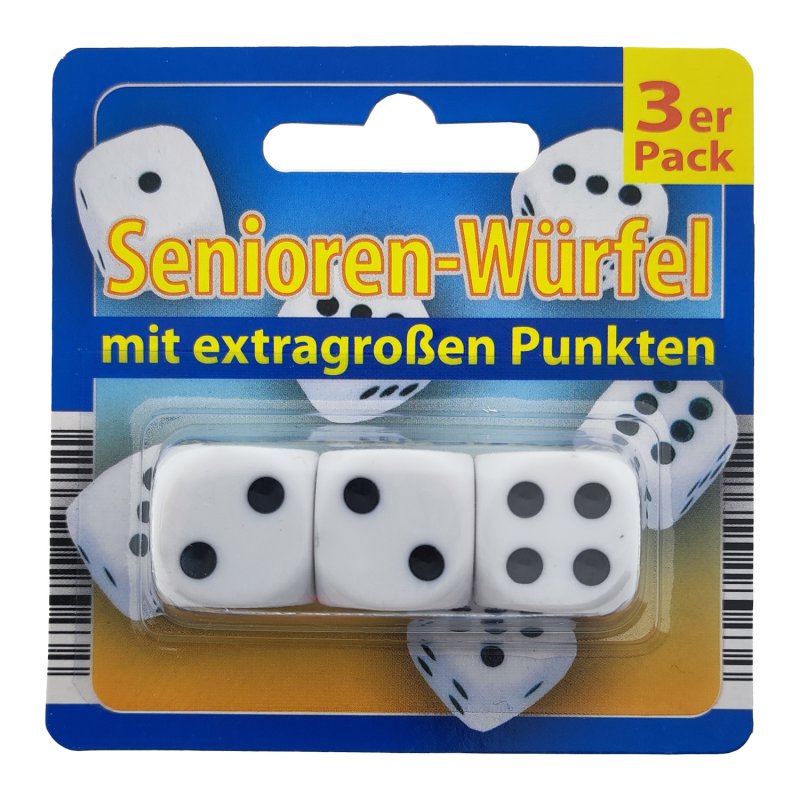 Senioren Würfel - extra große Punkte 3er Pack, 1,99 €