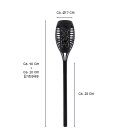 Solar LED Fackel Flammen Effekt Gartenleuchte Gartenspieß Außenlampe