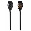Solar LED Fackel Flammen Effekt Gartenleuchte Gartenspieß Außenlampe