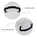 Klarsichtbox Aufbewahrungsbox Stapelbox Lagerkiste mit Deckel 1,75L Transparent
