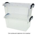 Klarsichtbox Aufbewahrungsbox Stapelbox Lagerkiste mit Deckel 1,75L Transparent