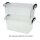 Klarsichtbox Aufbewahrungsbox Stapelbox Lagerkiste mit Deckel 1,75L Transparent