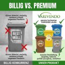 5er Set Aufkleber Etiketten Mülltonne