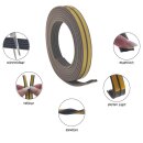 Gummidichtung 2x3m für D-Profile, braun