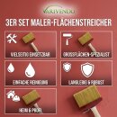 Malerpinsel Flächenstreicher Flachpinsel Pinselset Lasurpinsel Holzgriff 3er