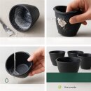 4x Gipsbecher Anrührbecher Mischbecher Konisch Gummi Schwarz Ø 127 mm Baueimer