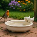 Vogeltränke Keramik rund Vogelbad Vogelbecken...