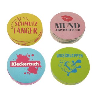 Zauberhandtuch Fun Magisches Tuch Waschlappen Bunt 300x300mm Reise Komprimiert