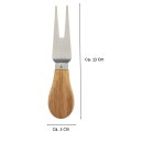 Käsemesser Set 3-teilig Edelstahl Bambus Käsegabel Käsebuttermesser