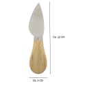 Käsemesser Set 3-teilig Edelstahl Bambus Käsegabel Käsebuttermesser
