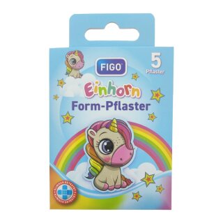Einhornpflaster Kinderpflaster Trostpflaster Pflasterbriefchen Formpflaster Form-Pflaster Einhornform niedlich süß Kinder Pflaster
