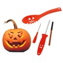 Kürbisschnitzset 4-teilig Werkzeug Halloween Kürbis Set Schnitzvorlagen