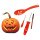 Kürbisschnitzset 4-teilig Werkzeug Halloween Kürbis Set Schnitzvorlagen