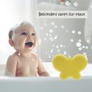 3er Set Kinderschwamm Schmetterling gelb, Hase grün , Fisch blau