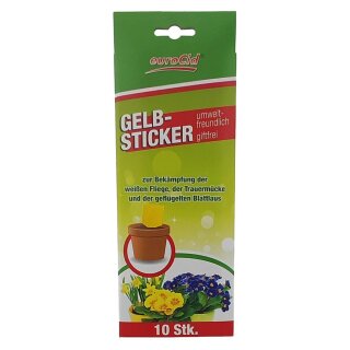 Gelbsticker Insektenfallen 10 Stück Gelb Steckfallen Fliegenfallen