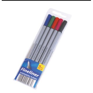 Fineliner Stifte Set 0,4mm farbig 5er Zeichenstifte Schreibwaren Malstifte