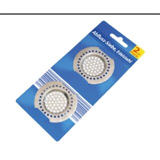 Abflusssiebe Edelstahl 2er Pack Haarsieb Ablaufschutz Küchensieb Duschsieb