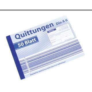 Quittungsblock A6 Belegblock Quittungsheft Formularblock 50 Blatt weiß