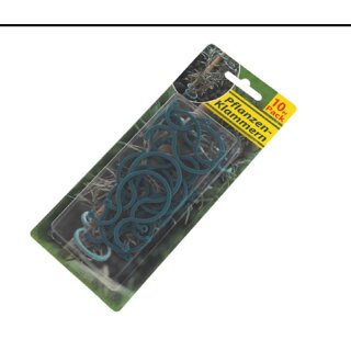 Pflanzenklammer groß Stützklemme Rankhilfe 10er Pack schwarz Garten Gemüse