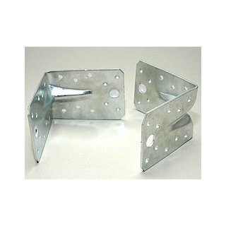Metall Winkel Eckverbinder Halterung Stützwinkel 90x90x65mm Sicke 2.5mm 1 Stück