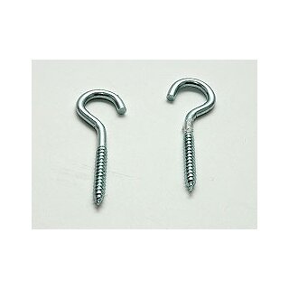 Schraubhaken Haken Anker Wandhaken Deckenhaken Metallhaken 145mm x 6mm Silber 1