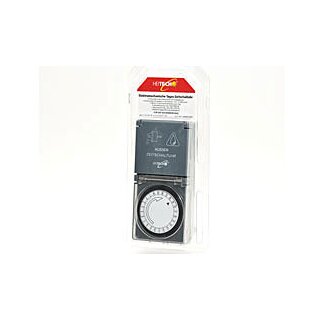 Zeitschaltuhr Outdoor Wetterfest Timer Stecker IP44 Klappdeckel Schwarz 1 Stück