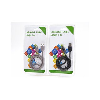 USB C Ladekabel Datenkabel Handykabel Smartphone Kabel 1000mm Zufallsfarbe 1 St.