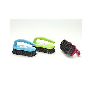 1 x Scheuerbürste mit Griff ca. 13 x 5 x 8 cm, Farbe zufällig