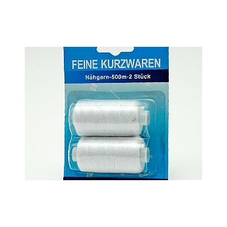 Nähgarn Garn Weiß 1000m Polyester Nähfaden Overlock Spulen Nähzubehör Handnähen