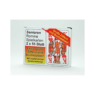 Senioren- Rommespiel, 2 x 55 Blatt