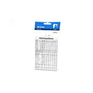 Würfelblock YATZEE Notizblock Blockspiel Spielzubehör 10x145mm 60gsm Papier